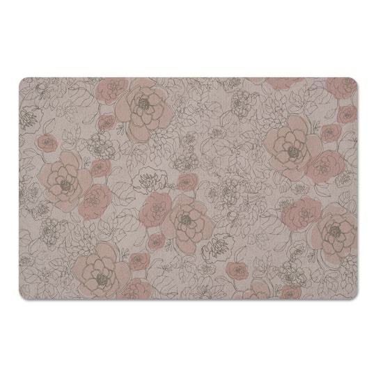 Multicolored Floral Floor Mat
